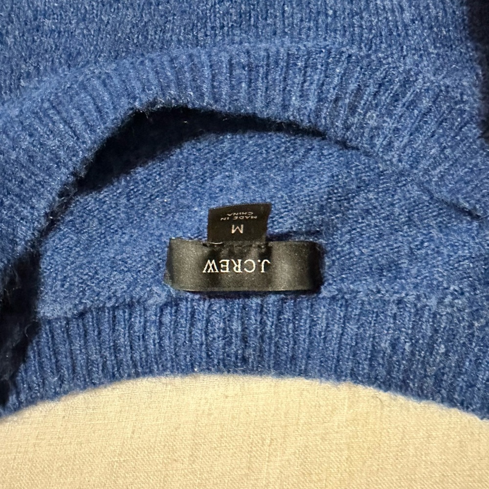 J. Crew Royal Blue Sweater with Gold Button Accents - Picture 9 of 10